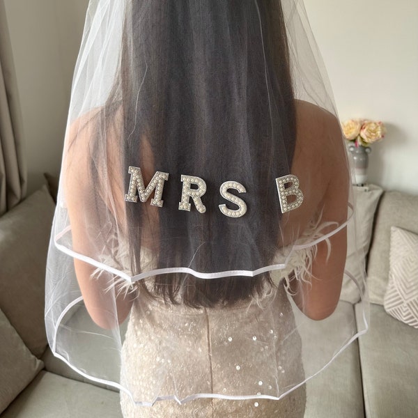 Personalised hen do veil | Embellished bride veil | Hen party | Hen do veil