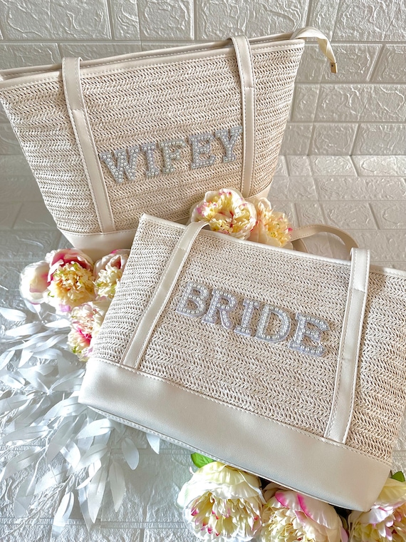 Bride beach bag Honeymoon beach bag Bride honeymoon gift Personalised beach bag Hen do bag Wifey bag Bride bag Hen do gift Etsy
