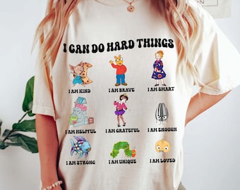 I Can Do Hard Things Png, Teacher Library Club Kindergarten School Png, Back To School, Kindergarten Png, Teacher's Day Gift, Children Book