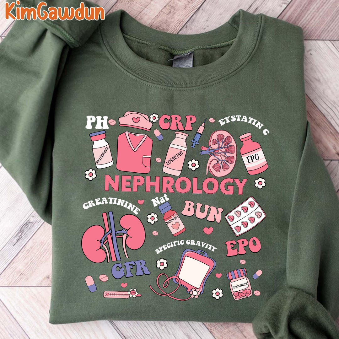 Nephrology Nurse Digital Png File for Shirt, Nephrology, Dialysis Nurse ...