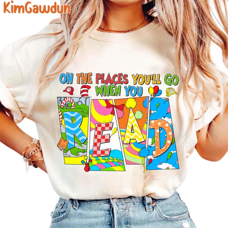 Oh the Places You Will Go Png, Vintage Read Across America Png, School ...