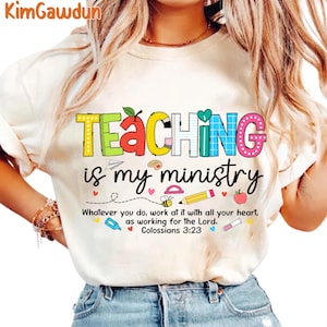 Undervisning är min tjänst png, lärarbibelvers kristen png, tillbaka till skolan png, läraruppskattning, gåva till lärare, religiös Jesus bild 1
