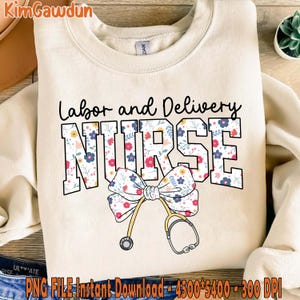 Floral Coquette Krankenschwester Stethoskop Bogen Png, Amor Lieblings Krankenschwester Png, Krankenschwester Valentines Shirt Design, Krankenschwester Wertschätzung, L & D Krankenschwester png
