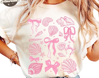 Pink Coquette Seashell PNG, Beach Png, Coastal Png, Summer Vibes Png, Pink Summer Coquette Png, Summer Png, Girls Trip png, Retro Summer png