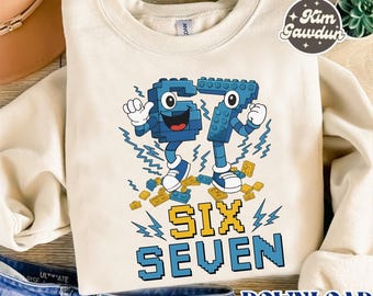 Steal a Brainrot Six Seven Italian Brainrot Kids Gaming Meme PNG, Baseball Number, Six Seven Ice Cream Drip 67 Meme Gen Alpha Slang PNG