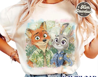 Couple Fox and Bunny PNG, Cartoon Matching Design,   Family Vacay Png, Christmas Valentines Day Digital File