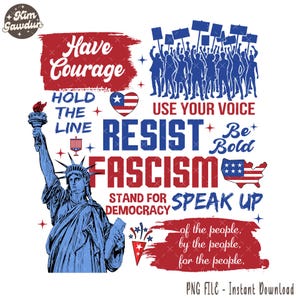 Resist Fascism Anti Trump Png, Anti-Trump Png, FDT Anti Maga png Liberal Democrat png, Gift for Democrat Feminist, Trump Resist png