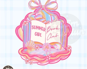 Club de lectura de chicas de verano PNG, linda, moderna, estética, popular, verano, primavera, libros, vacaciones, PNG para pegatinas y marcadores