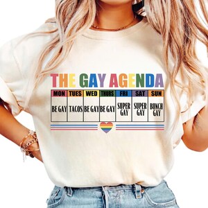 The Gay Agenda Png, Gay All Week Png, Super Gay Png, Brunch Gay Png, LGBT Png, Lgbtq+ Design, Pride Design, Png na koszulki, PNG Sublimacja