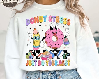 Donut Stress Fai del tuo meglio Test Day PNG, Test Day Png, Test Png, Regali per insegnanti, Rock The Test, Citazioni sui test, Ultimo giorno di scuola png