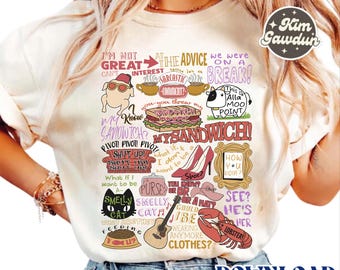 Descarga digital PNG de Acción de Gracias de Friends, PNG de Acción de Gracias de Friends, Camiseta del Geller Bowl de Friends, Regalo de la serie de televisión de los 90 de Ross, Rachel, Monica, Chandler y Phoebe