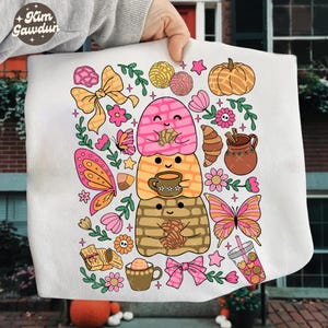 Halloween Mexican Png, Funny Pantasmas Ghost Pan Dulce Brushstroke Png, Conchas Ghost Png, Pan-tasmas Halloween Png, Mexican Conchas Png