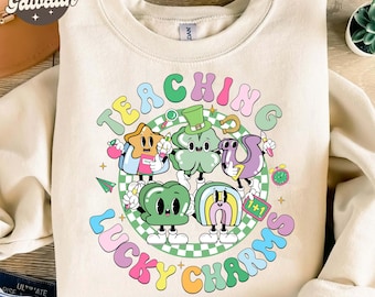 Lucky Charms aanleren png, Teacher St.Patrick's png, St.Patrick's Day png, Lucky png, Teacher png, Teacher Sublimation, Lucky Charms png