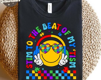 Stim To The Beat Of My Tism Autism png, Autism Awareness Png, Retro Autism PNG, Autism Advocate Png, Special Education, Neurodiversity Png