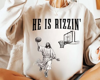 He Is Rizzin PNG, Funny Jesus Png, He Is Risen, Christian Easter png, Easter Gift, Jesus Basketball png, Jesus Rizzin, Easter png,Rizzen png