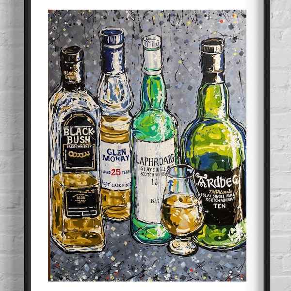 Whisky print whisky wall art whisky home decor whisky illustration whisky poster gift for whisky lover whisky drink print