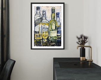 Scotch Whisky print - whiskey print - whiskey poster - wall art - wall decor - home decor - gift for dad -