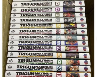 Trigun Maximum Manga Volume 1-14 Complete Set (END) by Ysuhiro Nightow ENGLISH Version Fast Shipping