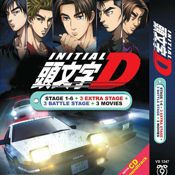 New Set Dvd Anime INITIAL D Stage 1-6 + 3 Movie + 3 Extra stage + 3 Battle Stage English Subtitle & All Region Box Set DHL Express Shipping