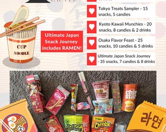 Tokyo Treats Sampler Japanese Snack Box, Japanese Snacks and Candy, Sweet Treats Mystery Box, Snack Basket, 20-Piece Japanese Snack Gift Box