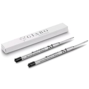 Recharges de stylo à bille noires de qualité supérieure - Expérience d'écriture précise et fluide avec Gíabo