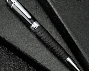 Giabo Mokuzai Luxus Kugelschreiber in schwarz Hochwertiger Kugelschreiber mit einer Mischung aus 202 Edelstahl/Kupfer