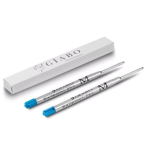 Recharges de stylo à bille bleu premium - Expérience d'écriture précise et fluide avec Gíabo