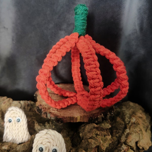 Citrouille en macramé Halloween