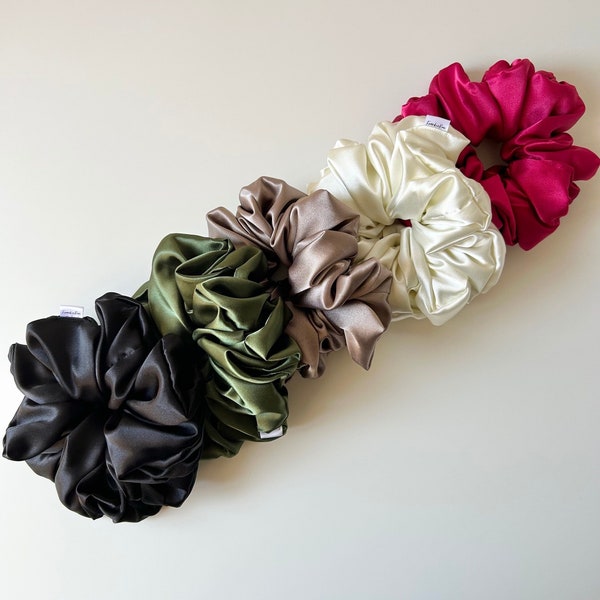 Jumbo Satin Scrunchie, Hair Tie Accessory