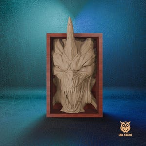 Diablo Wall Decor STL | Book Nook | Book Holder | Bookshelf Decor - 3D Print STL File - Download STL