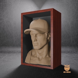 Falcao - Sylvester Stallone - Wall Decor STL - Book Nook - Bookshelf Decor - Book Holder - 3D Print STL File - Download STL
