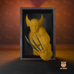 Wolverine Wall Decor STL | Book Nook | Book Holder | Bookshelf Decor - 3D Print STL File - Download STL