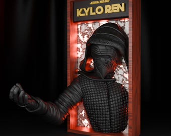 Kylo Ren Wall Decor STL | Book Nook | Bookshelf Decor | Star Wars 3D Print STL File - Download STL