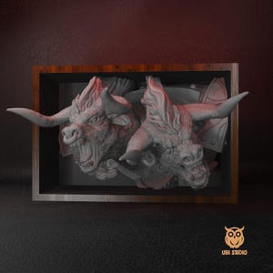 Minator - Mythology Fantastic Beast - Wall Decor STL | Book Nook | Bookshelf Decor | Book Holder - 3D Print STL File - Download STL