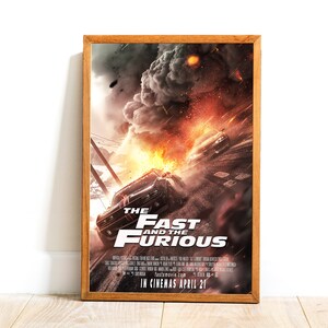 affiche Fast and Furious | Photoshop modifiable| Produit numérique | Décoration murale | Affiches de cinéma - PSD PNG haute résolution