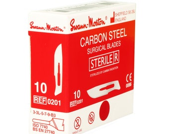 Swann Morton Carbon Steel Sterile Craft Attachments No.10, 11, 15, 22 and More (Choose Type)