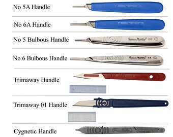 Swann Morton Scalpel Handle No.5A, 6A, 5 Bulbous, 6 Bulbous, Trimaway, Cygnetic, B3 Craft Tool (Choose Type)