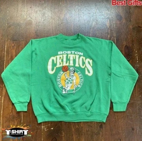 Women's Fanatics Branded Heathered Gray Boston Celtics Nostalgia  Off-The-Shoulder Long Sleeve T-Shirt