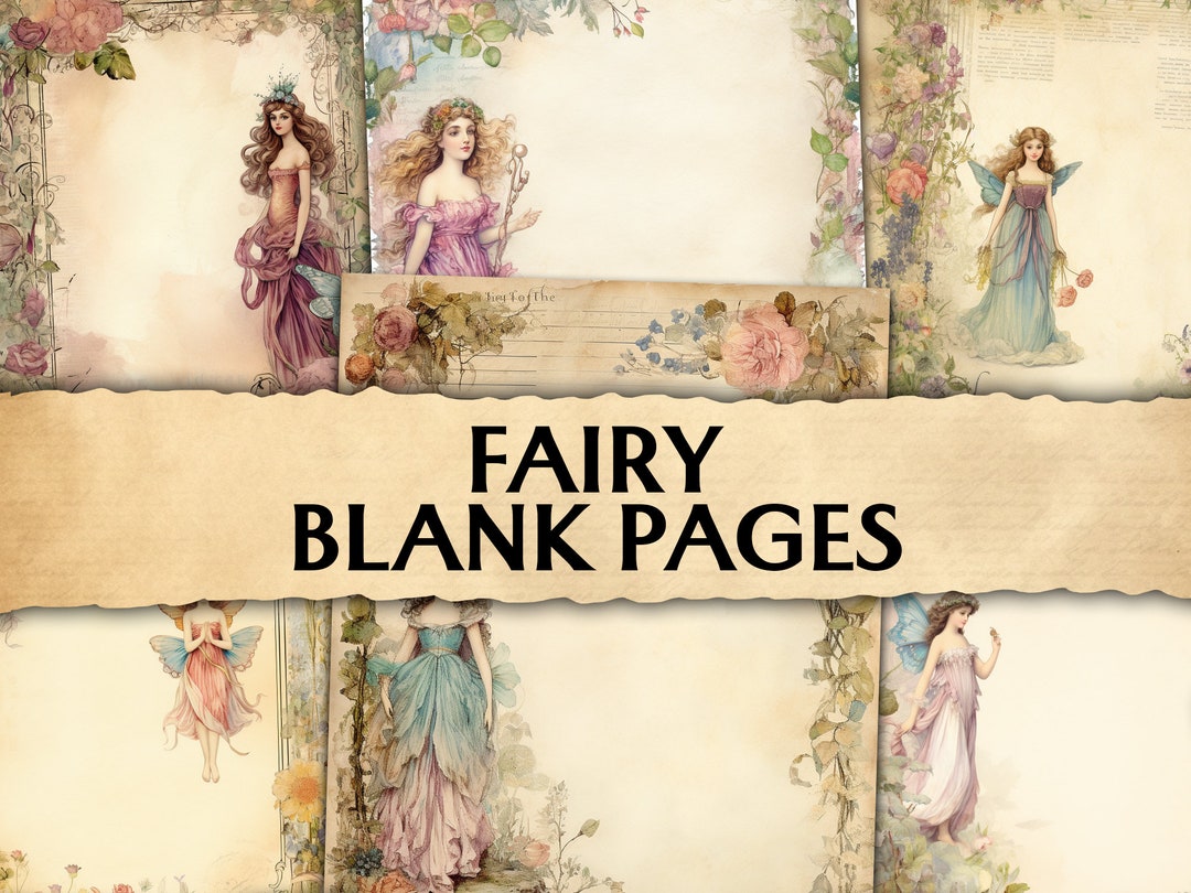 Junk Journal Fairy Magic Blank Pages, Printable Shabby Pages ...