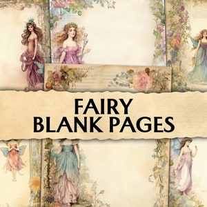 Junk Journal Fairy Magic Pages vierges, Pages minables imprimables, Pages de journalisation, Papier pour journal indésirable, Papier de scrapbooking, Kit de papeterie, vintage