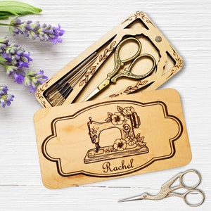 Sewing Machine Scissor Needle Minder Combo Storage Case | Embroidery Scissors Keeper | Sewing Notions Organizer | Scissors Not Included