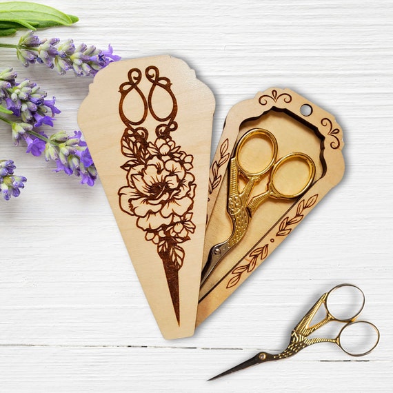 Scissors Wooden Storage Case Embroidery Scissor Keeper Sewing Notions  Organizer Sewing Notion Gifts 