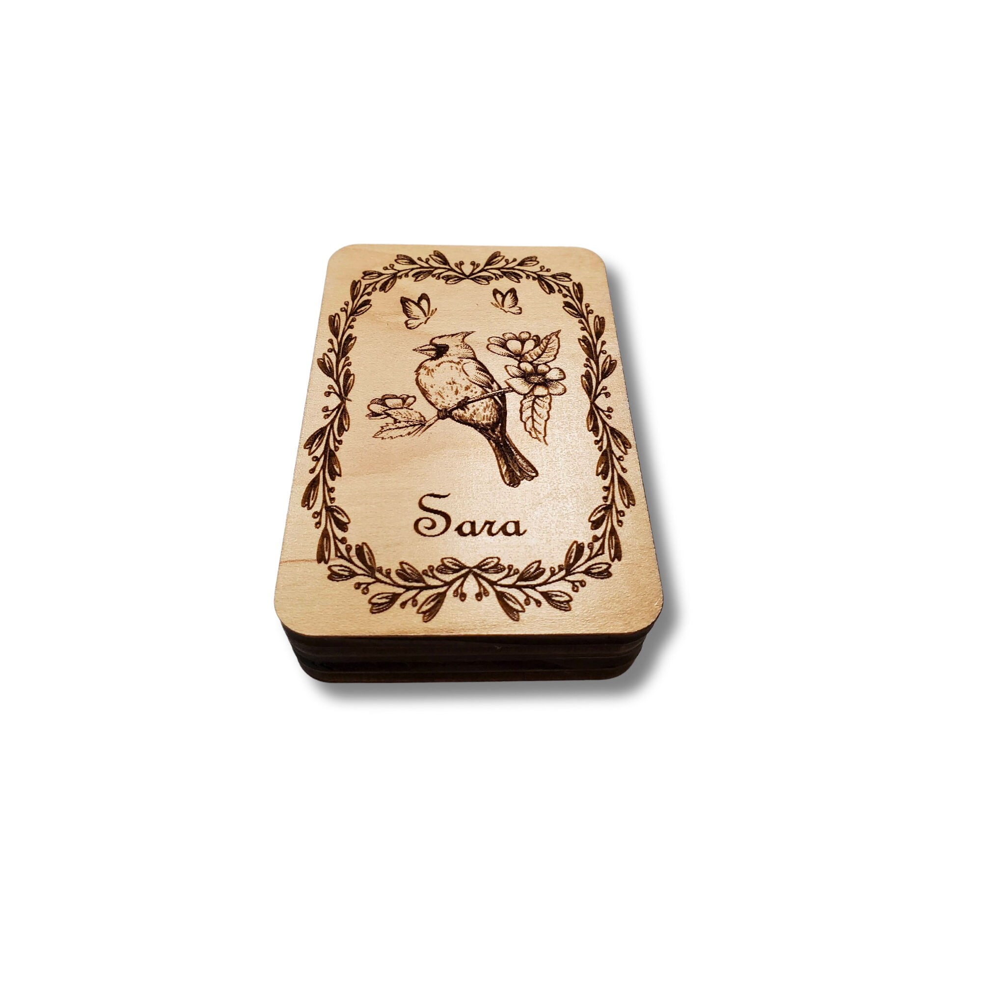 Cardinal Needle Minder Storage Case Cross Stitch Needle Holder