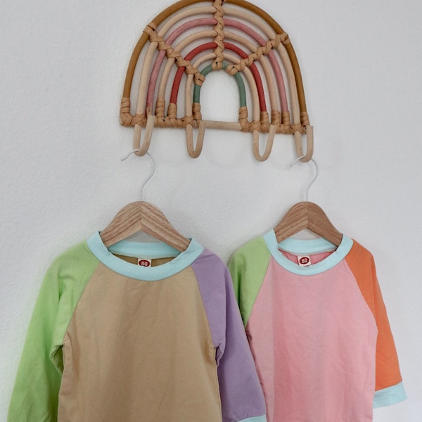 Sweater, Sweatshirt, Baby, Romper, Bodysuit, Onepiece, Colorblock, Strampler, Toddler, Bunt, Pulli, Pullover, Pastel, Onesie, Oversize