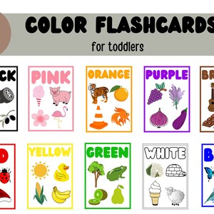 Flashcards coloridos para crianças, cartões educativos montessori coloridos, brinquedos para aprendizagem, decoração de sala de aula, berçário