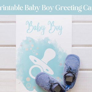 Greeting Card Baby Boy Gift for New Baby Card Birthday Boy Blue Card Dummy Pacifier Card for Expecting Mom Pregnancy Gift Baby Shower