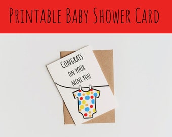 Baby Shower Card New Baby Funny Card Gender Neutral Baby Shower Gift for New Mom Pregnancy Card Congratulations Cute Card Baby Gift