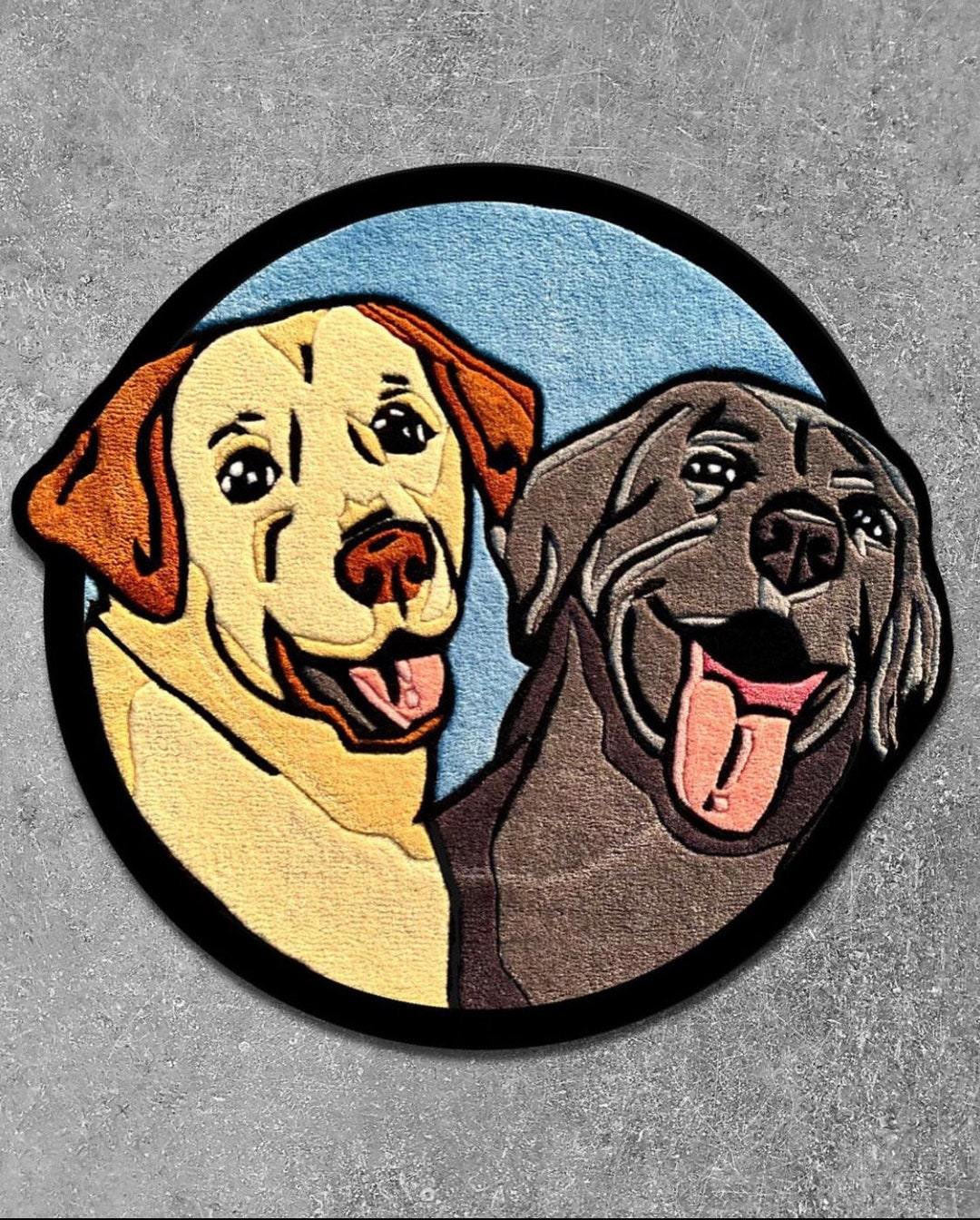 Pets Designs Rug Buy Happy Dog Round Design Rug Hand-tufted 100% Wool Handmade Area Rug ...