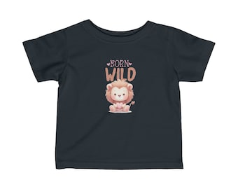 Kurzärmeliges Baby-Jersey-T-Shirt Löwen, Kinder T- Shirt, geschenk für Klein Kinder, geschenk für Baby