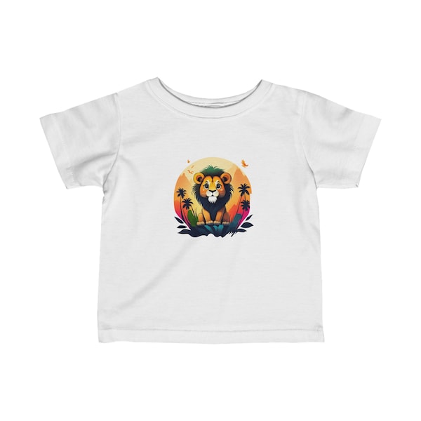 Kurzärmeliges Baby-Jersey-T-Shirt Löwen, Kinder T- Shirt, geschenk für Klein Kinder